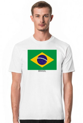 Koszulka z flagą Brazylii.
