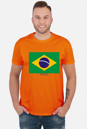 Koszulka z flagą Brazylii.