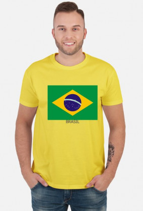 Koszulka z flagą Brazylii.