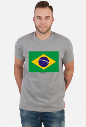 Koszulka z flagą Brazylii.