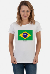 Koszulka z flagą Brazylii.