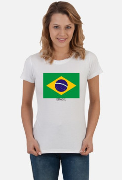 Koszulka z flagą Brazylii.
