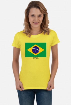 Koszulka z flagą Brazylii.
