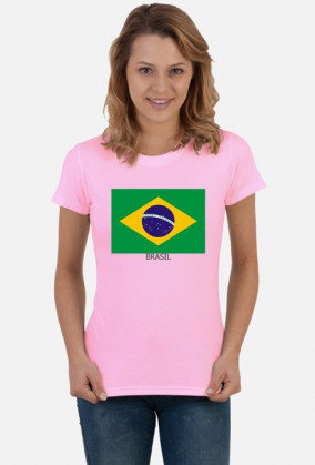 Koszulka z flagą Brazylii.