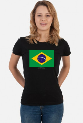 Koszulka z flagą Brazylii.