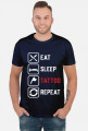 Koszulka Męska"Eat,Sleep,Tattoo,Repeat"