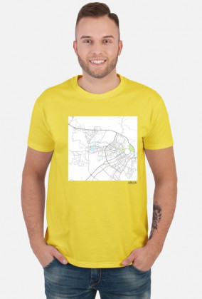 Koszulka z mapą Abudży.