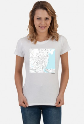 Koszulka z mapą Lagos.