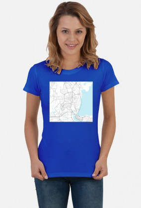 Koszulka z mapą Lagos.