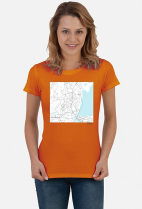 Koszulka z mapą Lagos.