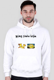 Bluza z  Piwkiem i spongebobem  Biała/Męska