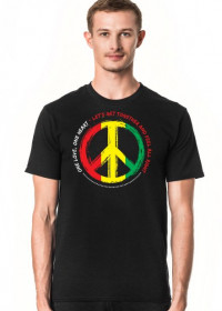 Koszulka PEACE AND LOVE rasta T-SHIRT ONE LOVE ONE HEART Bob Marley JAMAICA różne kolory