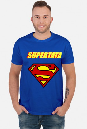 SUPER TATA - T-SHIRT Z NADRUKIEM