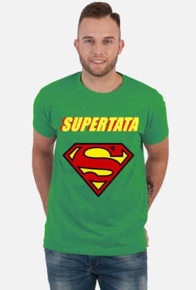 SUPER TATA - T-SHIRT Z NADRUKIEM