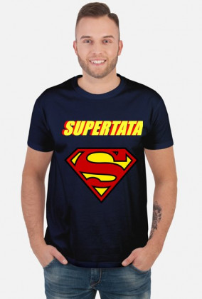 SUPER TATA - T-SHIRT Z NADRUKIEM