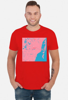 Koszulka z mapą Miami.