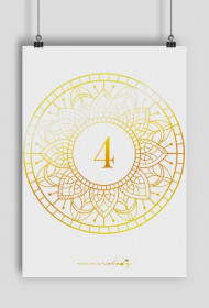 Plakat A2 - Wibracja 4 - Numerologia