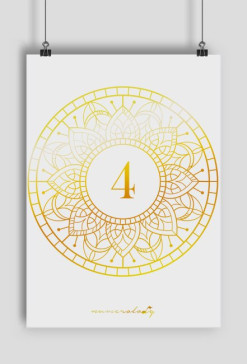 Plakat A2 - Wibracja 4 - Numerologia