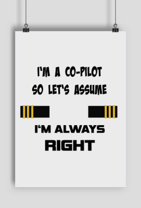 Plakat, I'm a co-pilot