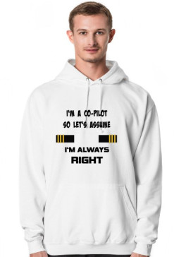 Bluza męska z kapturem, I'm a co-pilot