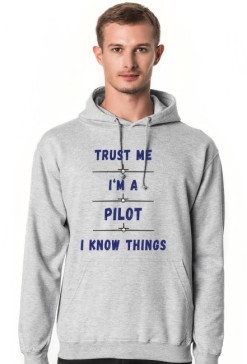 Bluza męska z kapturem, Trust me, Pilot