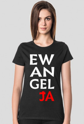 EW-AN-GEL-IA koszulka czarna damska