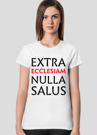 EXTRA ECCLESIAM koszulka biała damska