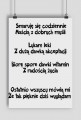 Plakat z napisem "SMARUJĘ SIĘ CODZIENNIE"