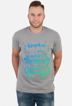 T-Shirt męski - Wyjebac gdzieś daleko - WO Style - Hand Made Design