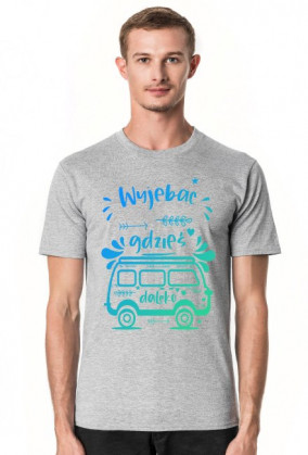T-Shirt męski - Wyjebac gdzieś daleko - WO Style - Hand Made Design