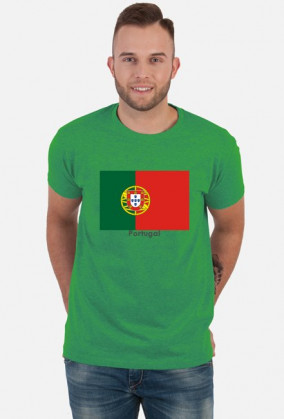 Koszulka z flagą Portugalii.