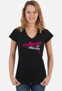 Księżniczka bez staniczka (bluzka damska v-neck) jg