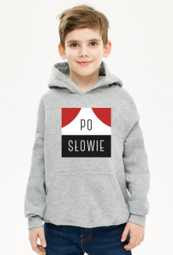 PO SŁOWIE: SZARA BLUZA Z KAPTUREM CHŁOPIĘCA