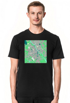 Koszulka z mapą Warszawy.