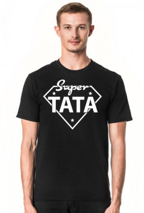 Koszulka męska ciemna - Super Tata