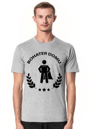 Koszulka męska jasna - Bohater domu