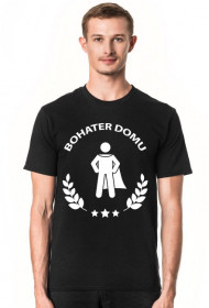 Koszulka męska ciemna - Bohater domu