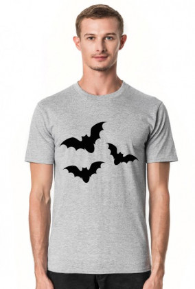 Koszulka męska jasna - Nietoperze