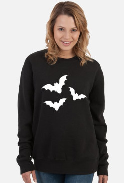 Bluza damska ciemna - Nietoperze