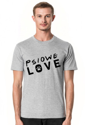 Koszulka męska jasna - Psiowe love
