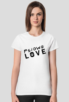 Koszulka damska jasna - Psiowe love