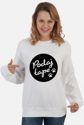 Bluza damska jasna - Podaj łape
