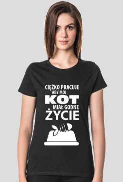 Koszulka damska ciemna - Godne życie