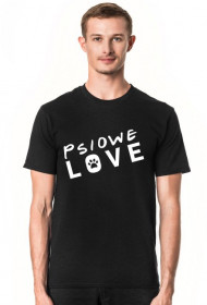 Koszulka męska ciemna - Psiowe Love