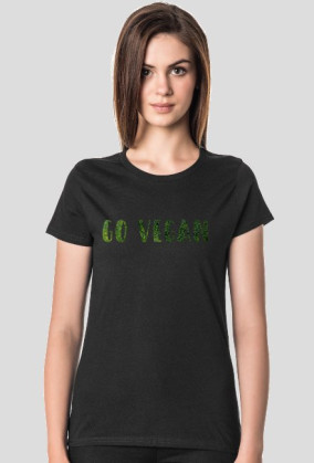 Koszulka "GO VEGAN" damska