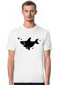 Koszulka męska jasna - Rekin