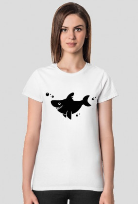 Koszulka damska jasna - Rekin