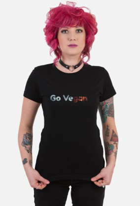 Koszulka "GO VEGAN" (cow) damska