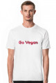 Koszulka "GO VEGAN" (pink) męska
