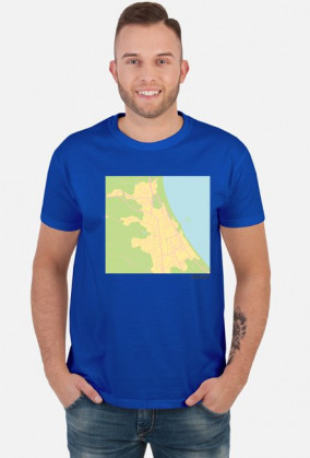 Koszulka z mapą Sopotu.